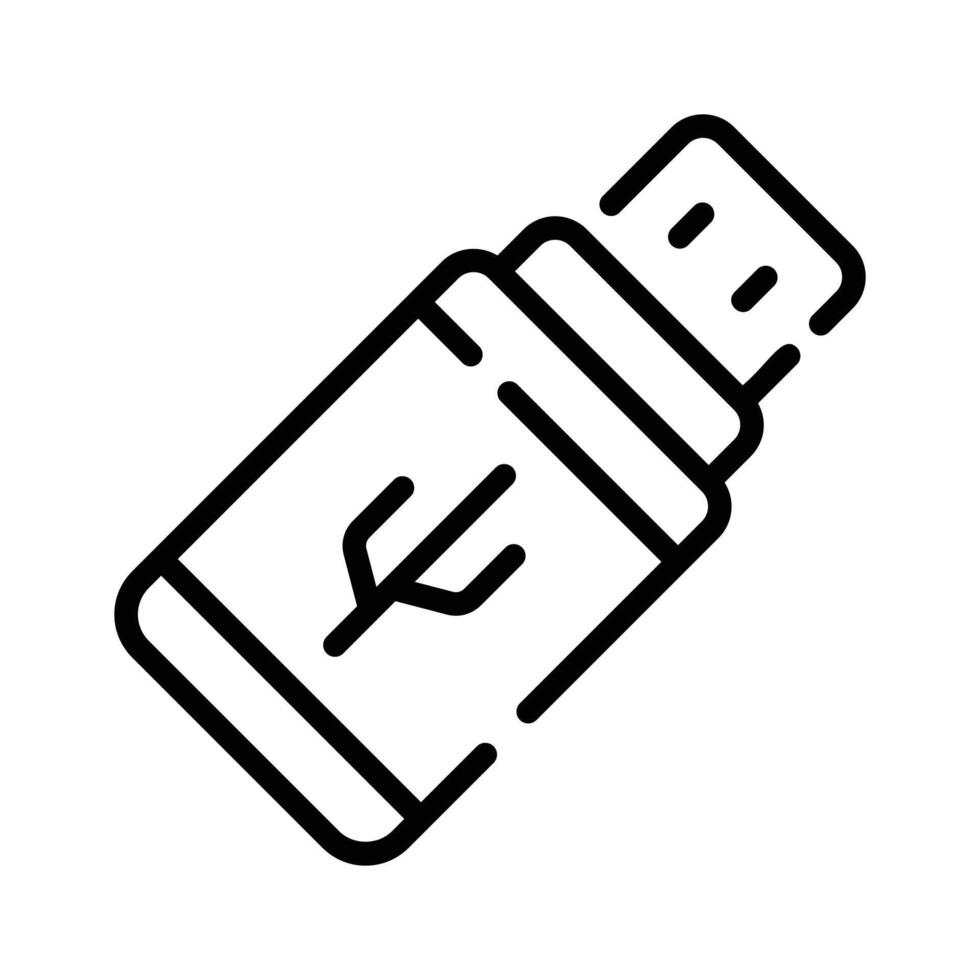 A outline style icon of usb data storage vector