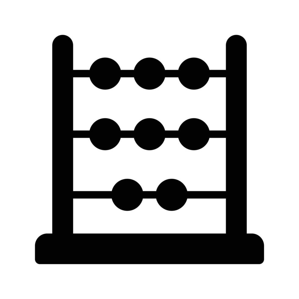 A filled style icon of ancient abacus counting vector