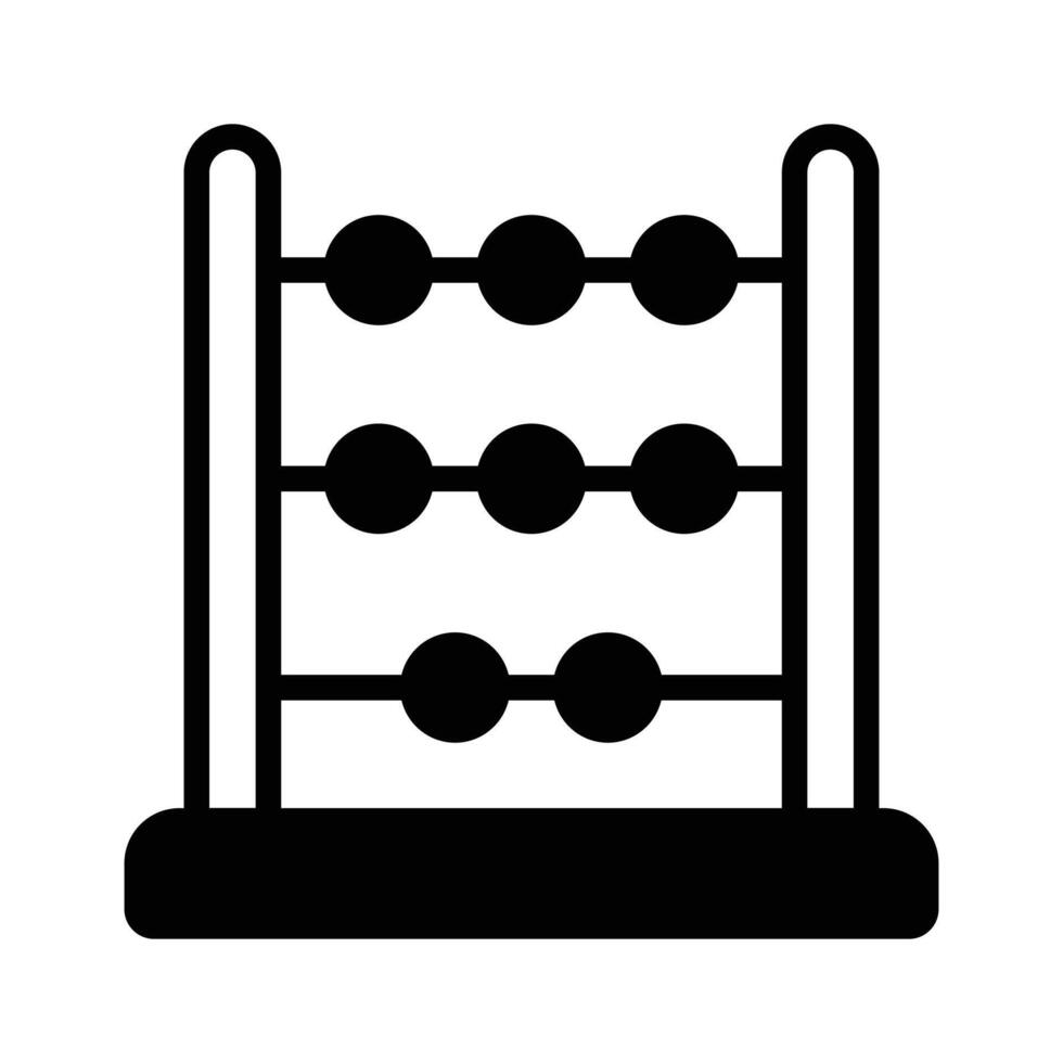 A filled style icon of ancient abacus counting. vector