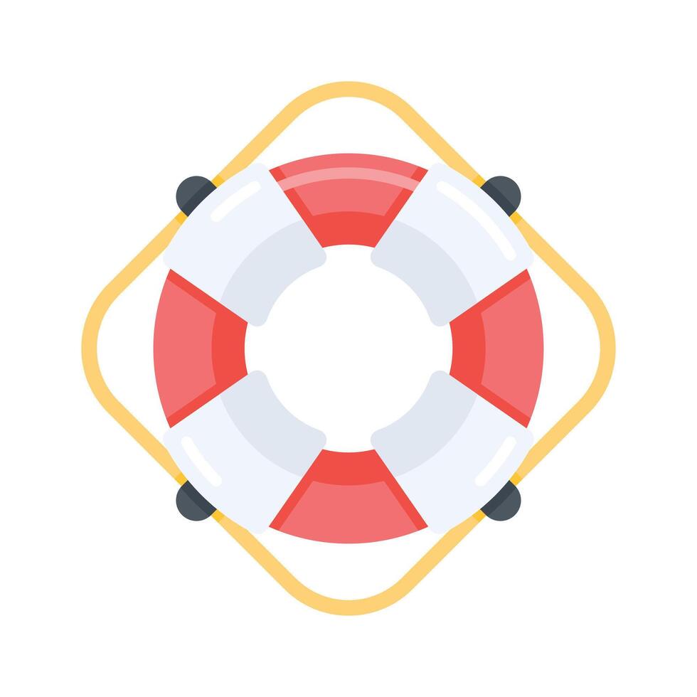 A well designed flat icon showing lifebuoy vector