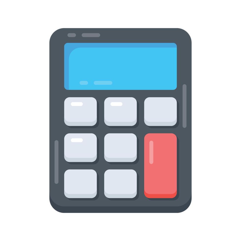 A premium flat icon showing digital totalizer vector
