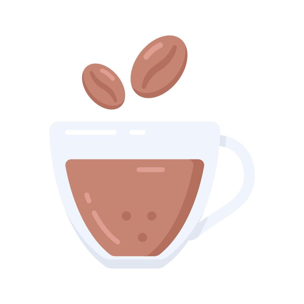 Have a look at this flat coffee cup icon vector