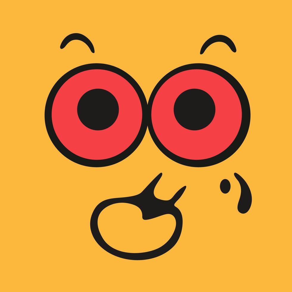 Funny Emotion. Positive Graphic Design. vector