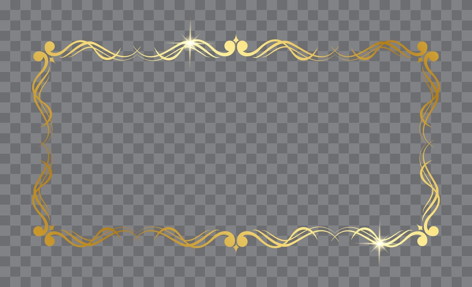 Luxury Gold Frame for Branding vector