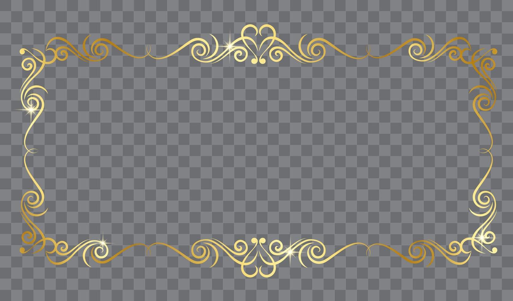 Elegant Menu Frame in Gold vector
