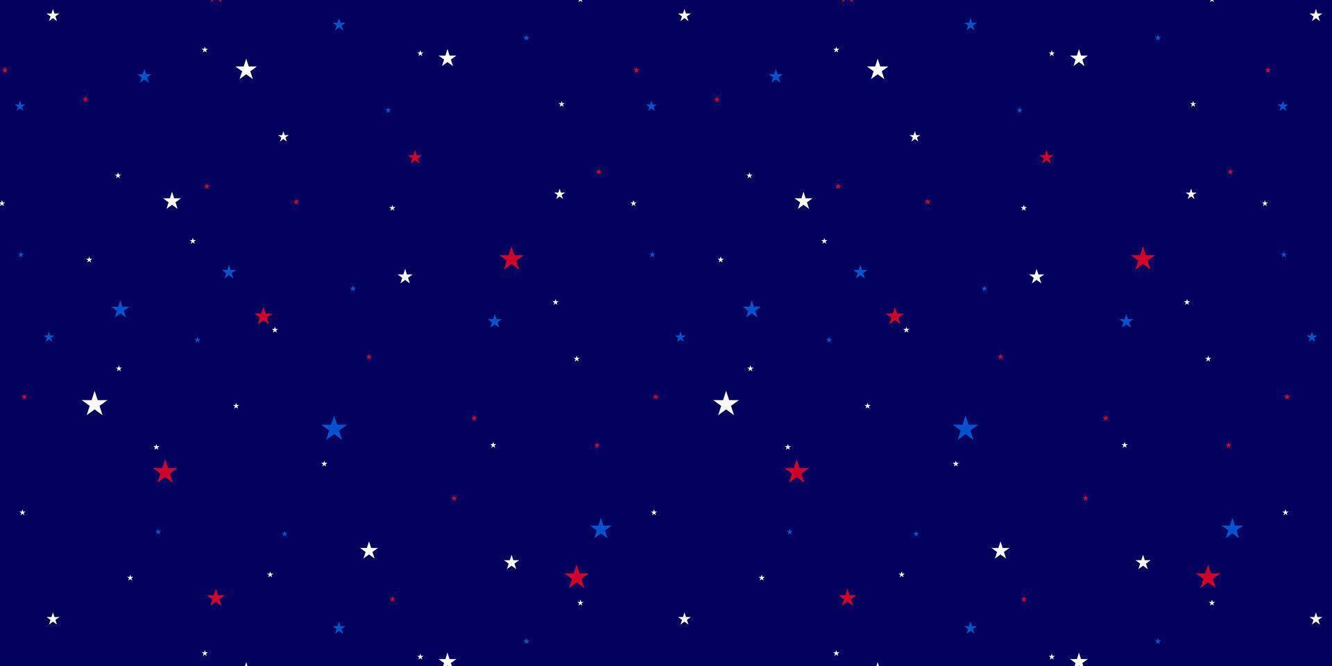 Fourth of July background, USA star seamless pattern vector