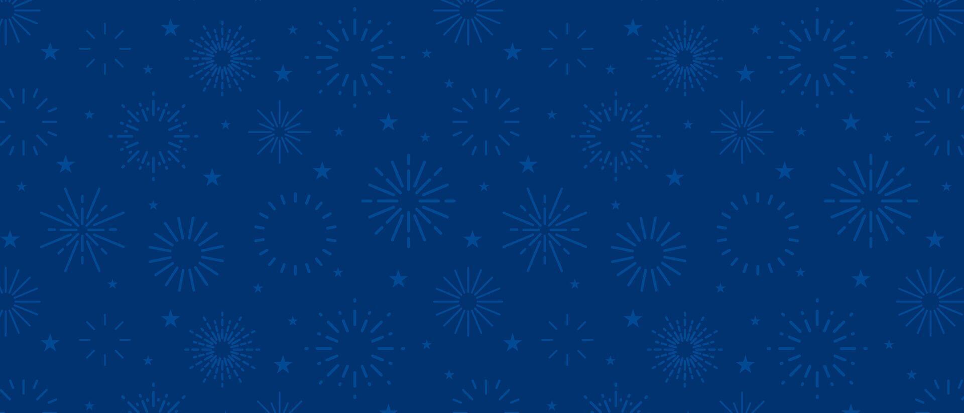 4th of July background, July 4th fireworks seamless pattern vector