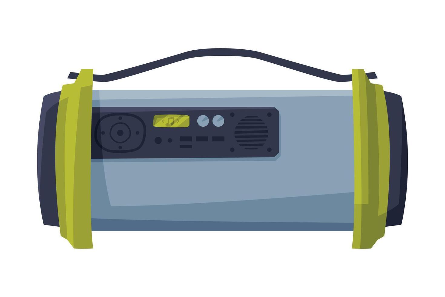 Portable Wireless Speaker Illustration on White Background vector