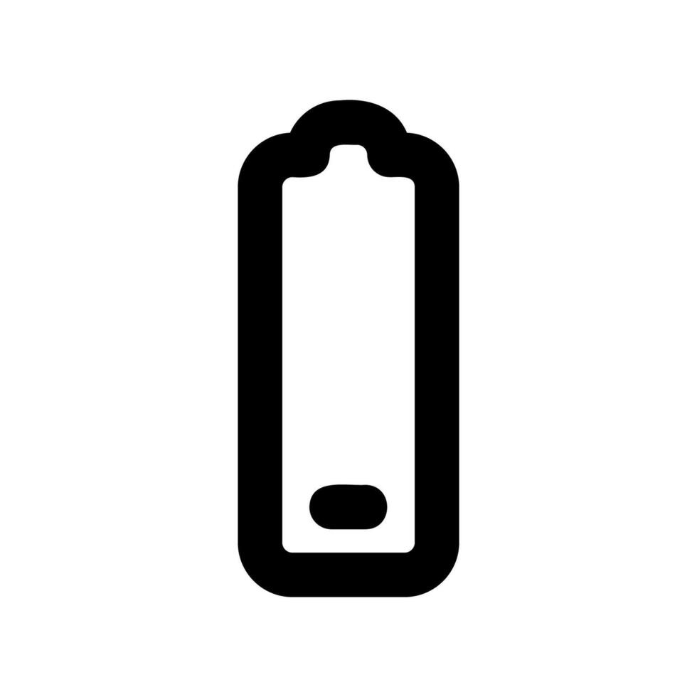 Low Battery Level Indicator Icon with a Single Charge Segment vector