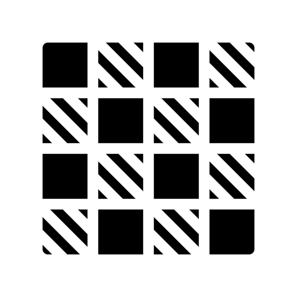 Abstract Checkerboard Pattern with Solid and Striped Squares vector