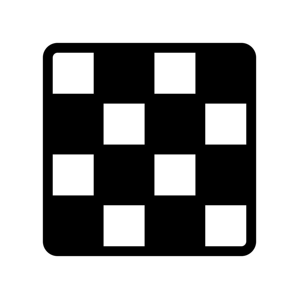 Monochrome Icon of a Full Chessboard Grid vector