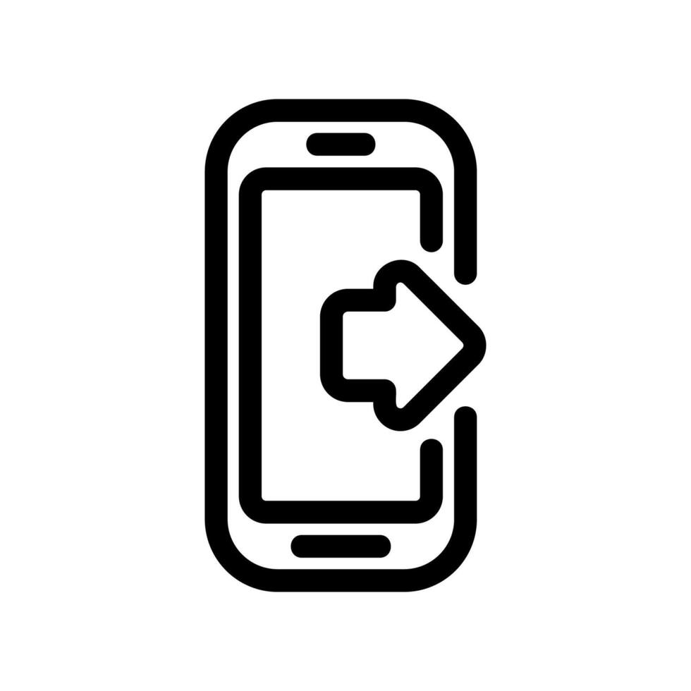 Smartphone Sending Data or Initiating an Action Outward vector