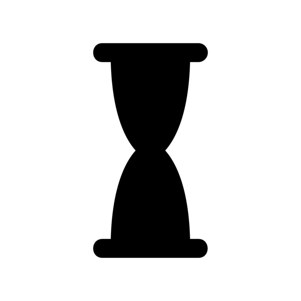 Classic Hourglass Icon Symbolizing Time or Deadline vector