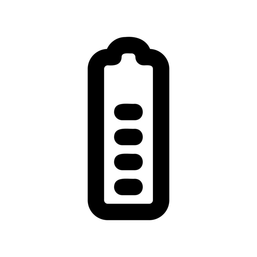 High Battery Level Indicator Icon with Four Charge Segments vector