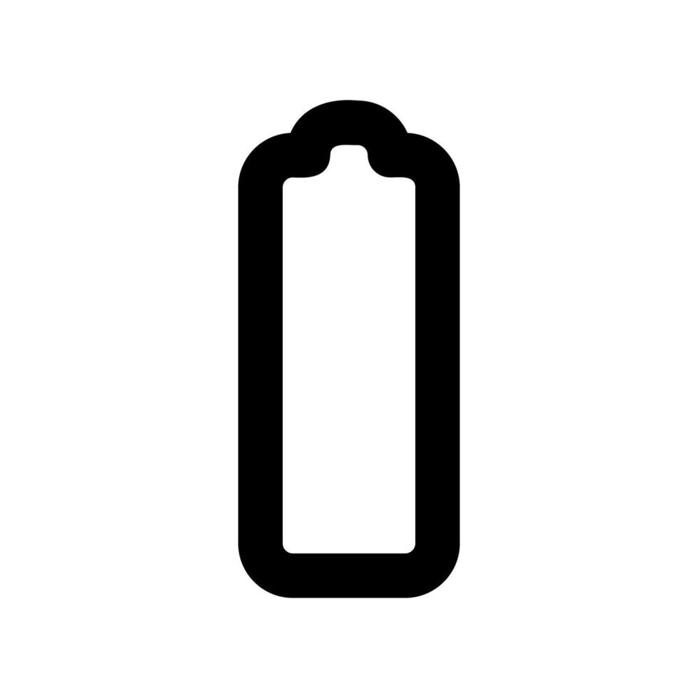Empty Battery Outline Icon Representing Low or No Power vector