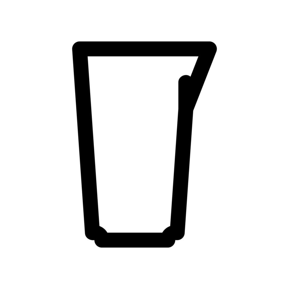 Measuring Jug with Spout and Handle, Kitchen Utensil Outline vector