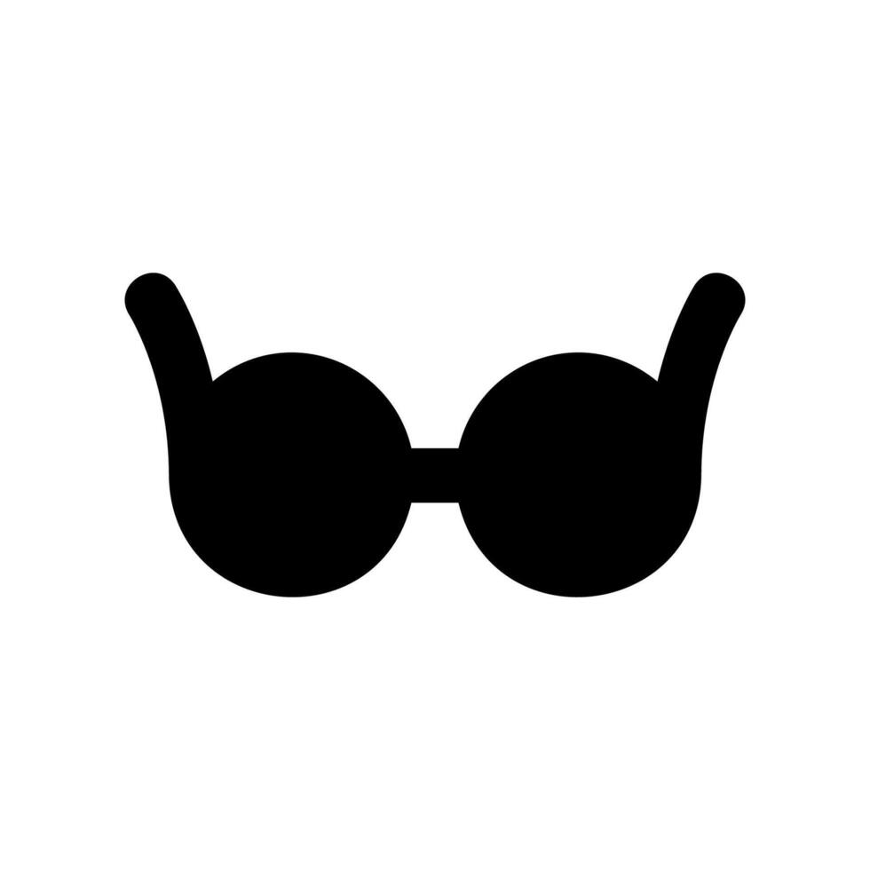 Stylish Black Sunglasses Icon for Sun Protection and Fashion Statement vector