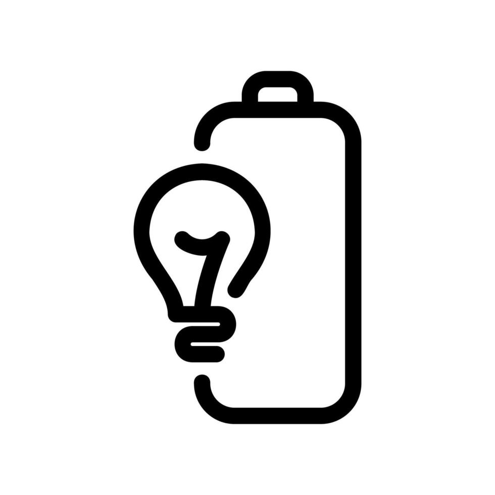 Battery and Light Bulb Combination Signifying Power for Illumination vector