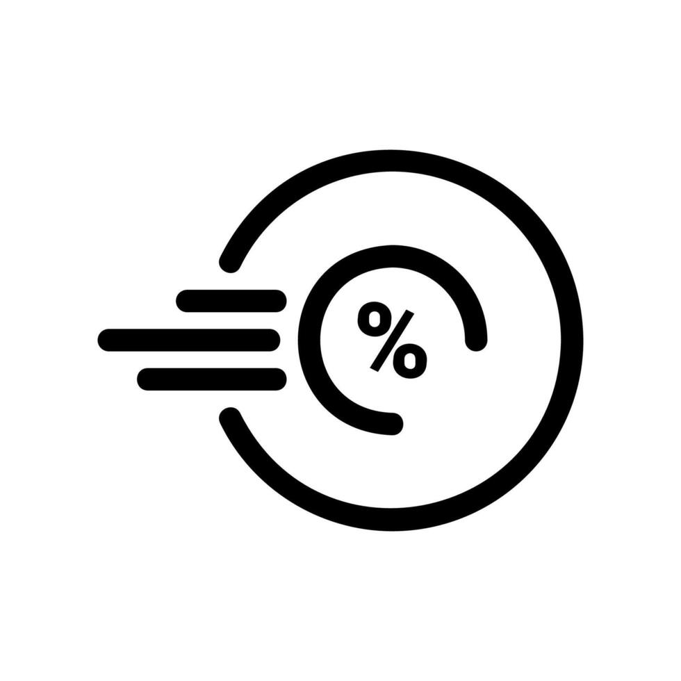 Fast Loan Processing or Rapid Growth Represented by a Percent Icon vector