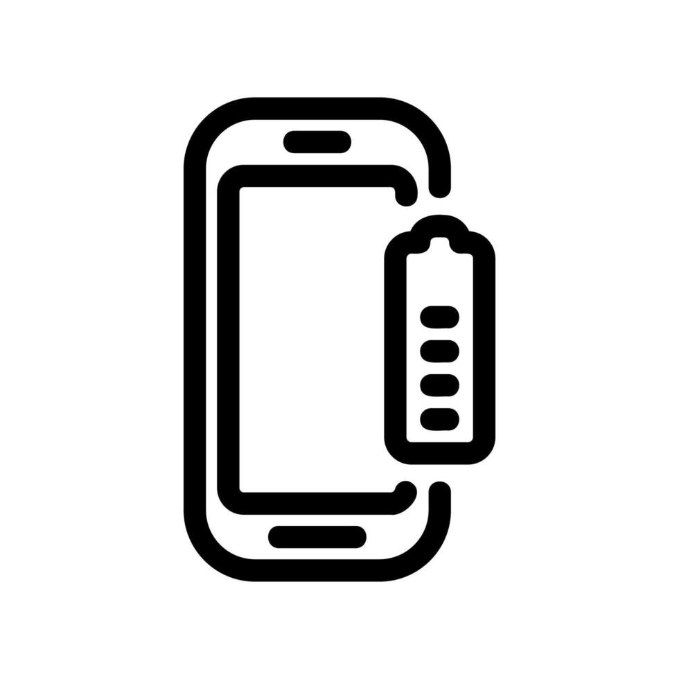Smartphone Screen Displaying a Battery Level Indicator Icon vector
