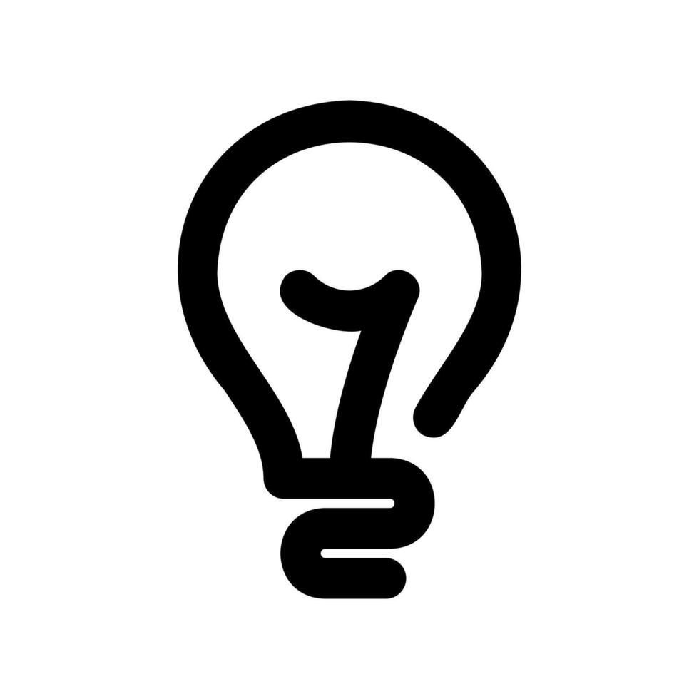 Classic Incandescent Light Bulb Symbolizing Ideas and Illumination vector