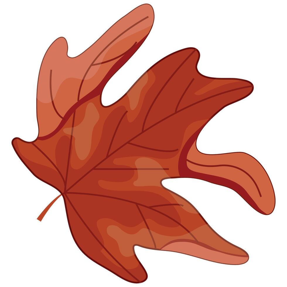 maple leaf icon in red colors with a bent corner, for Canada Day or autumn design vector