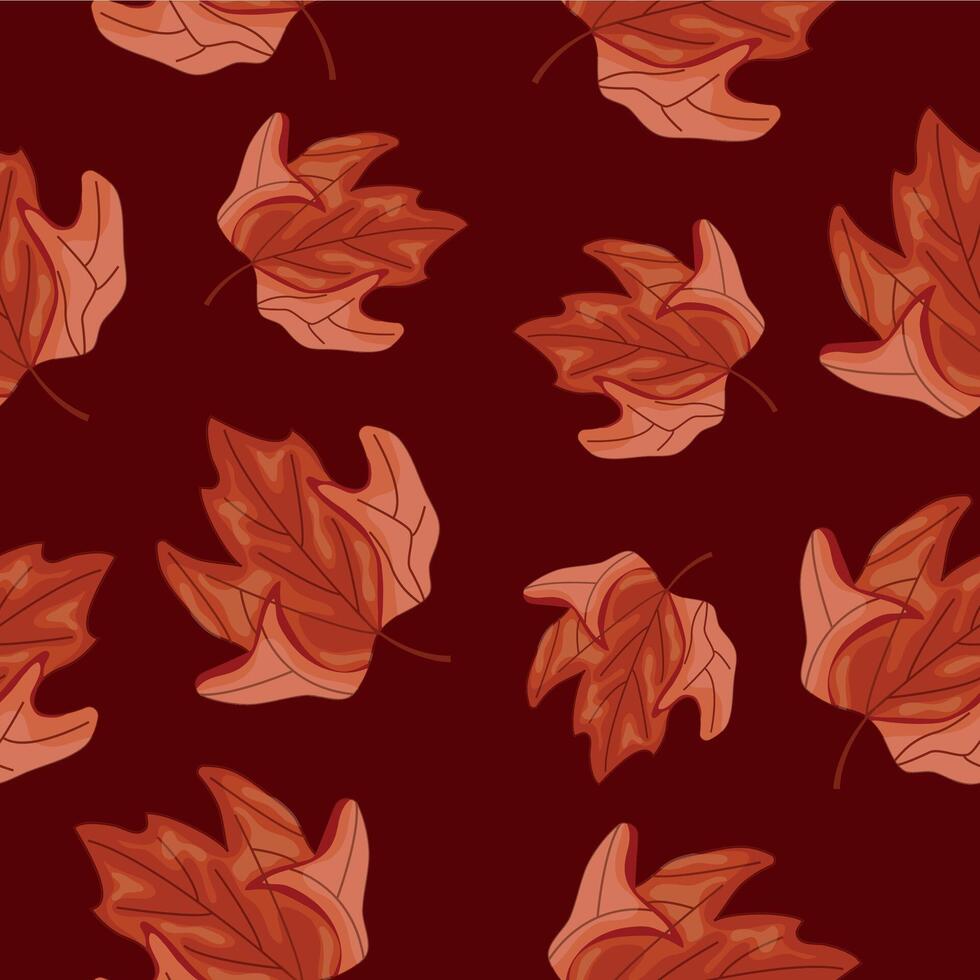 pattern of a curved maple leaf in the colors of the Canadian flag on a red background, for Canada Day or autumn design vector