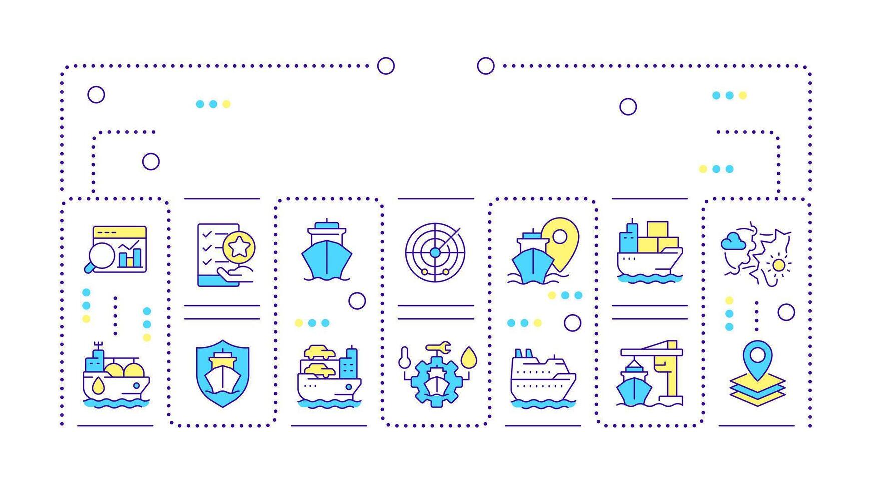 Maritime management word concept isolated on white. Transport vessels control system. Business. Creative illustration banner surrounded by editable line colorful icons vector