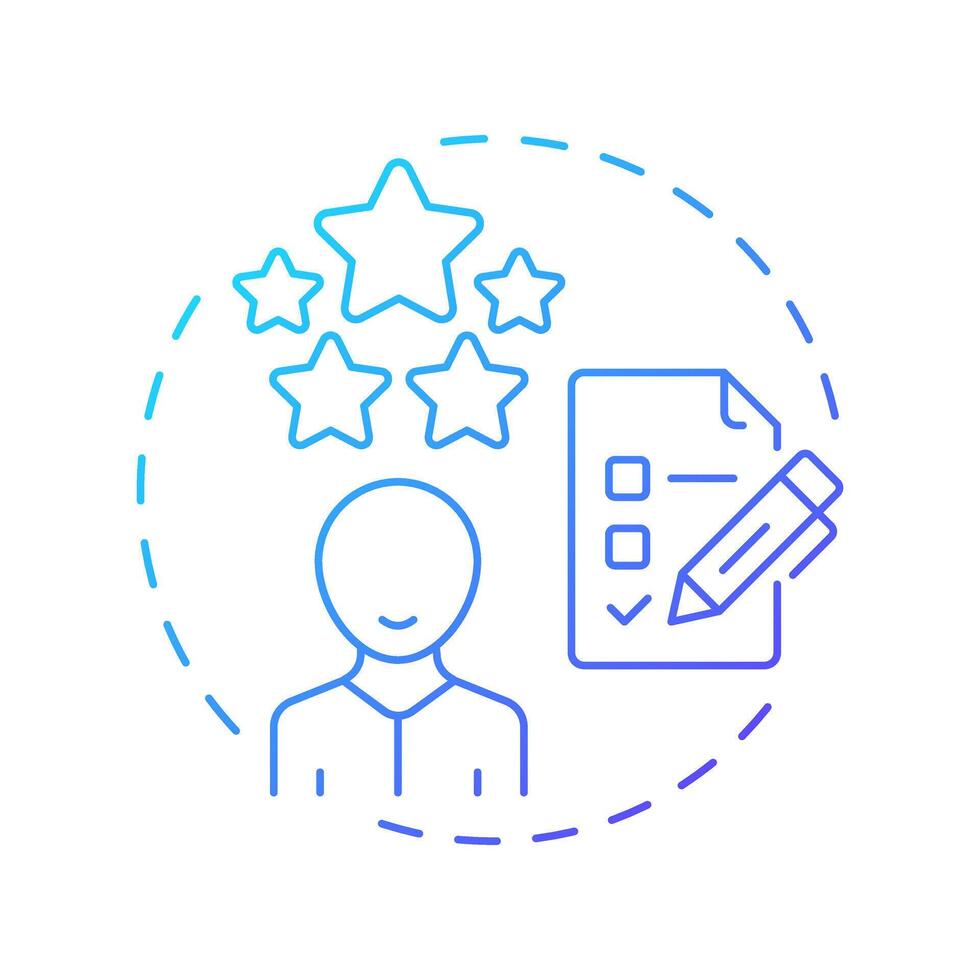 Talent pipeline forecasts blue gradient concept icon. Predicting company staff needs. Workforce insight. Round shape line illustration. Abstract idea. Graphic design. Easy to use blog post vector