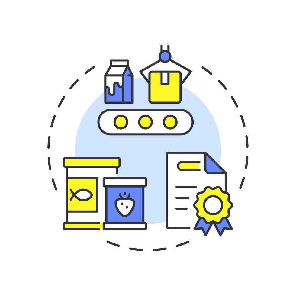 Kitchen incubators multi color concept icon. Supply chain, food production. Industry standard. Round shape line illustration. Abstract idea. Graphic design. Easy to use in infographic, brochure vector