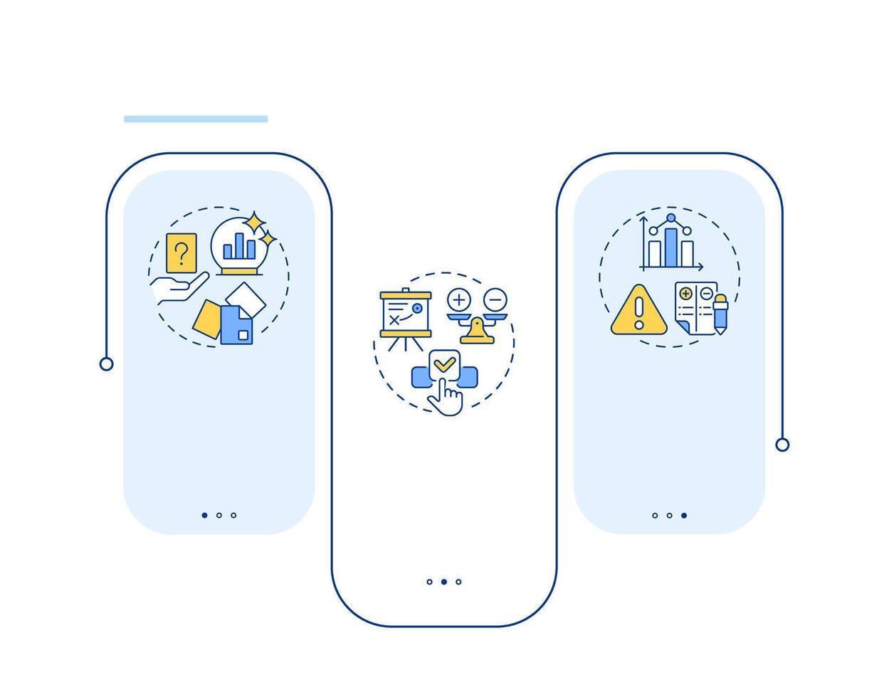 Workforce forecasting methods rectangle infographic . HR analytics. Recruitment strategy. Data visualization with 3 steps. Editable rectangular options chart vector