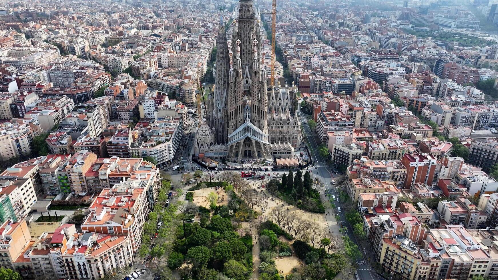 Beauty Sagrada Familia church in Barcelona Catalonia in Spain.. Beautiful Background. photo