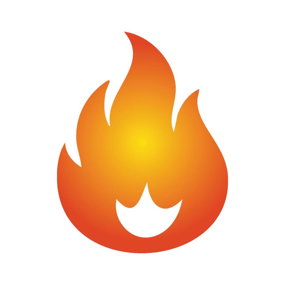 a fire icon on a white background vector