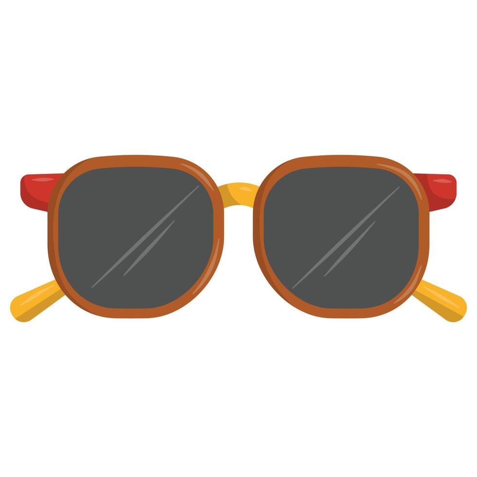 PrintTrendy summer colorful square sunglasses vector