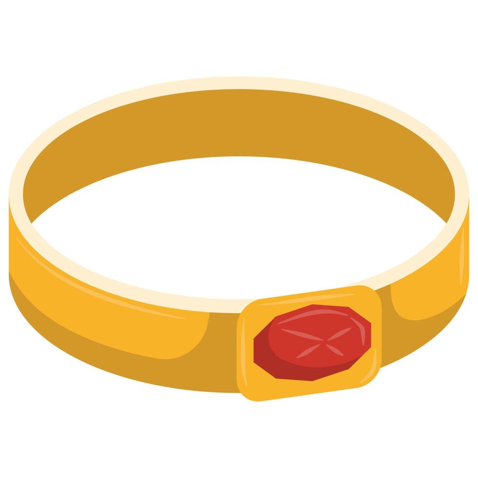 Cartoon Gold Ring Illustration vector