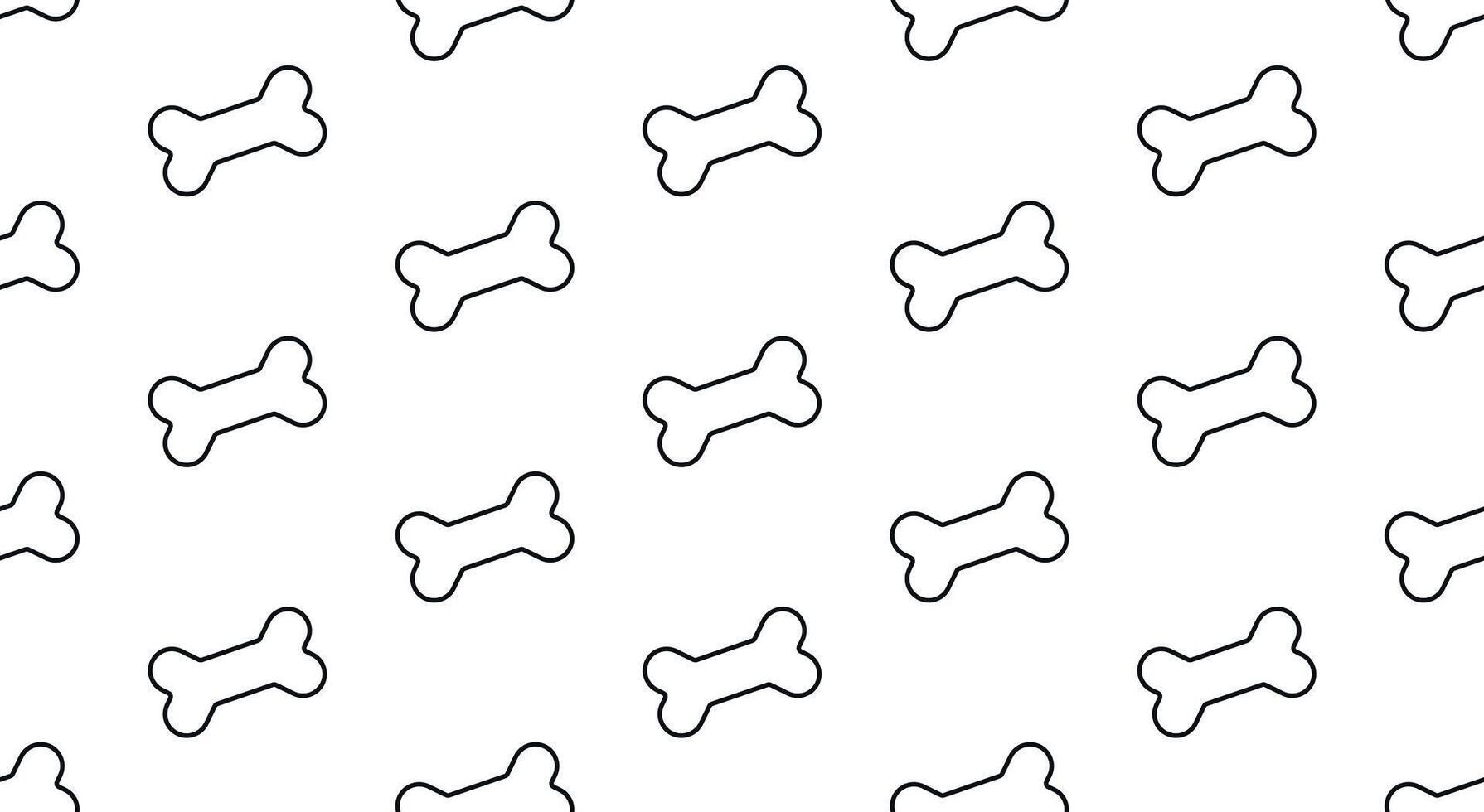 Bone seamless pattern. Dog Bone vector