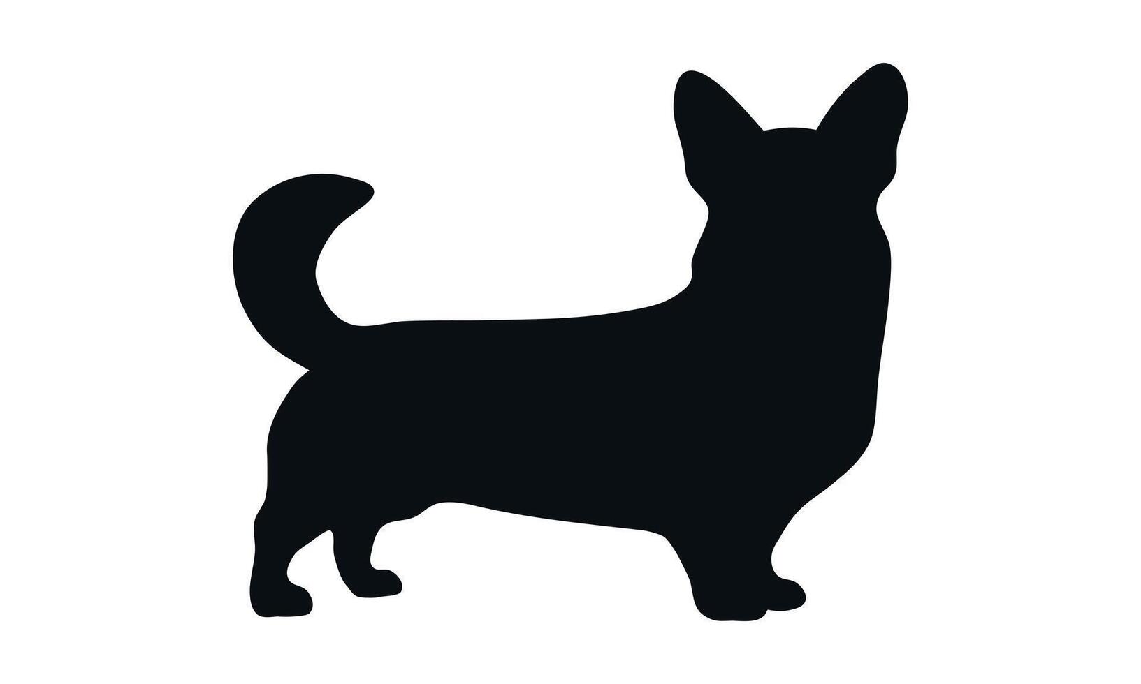 Dog Corgi silhouette vector