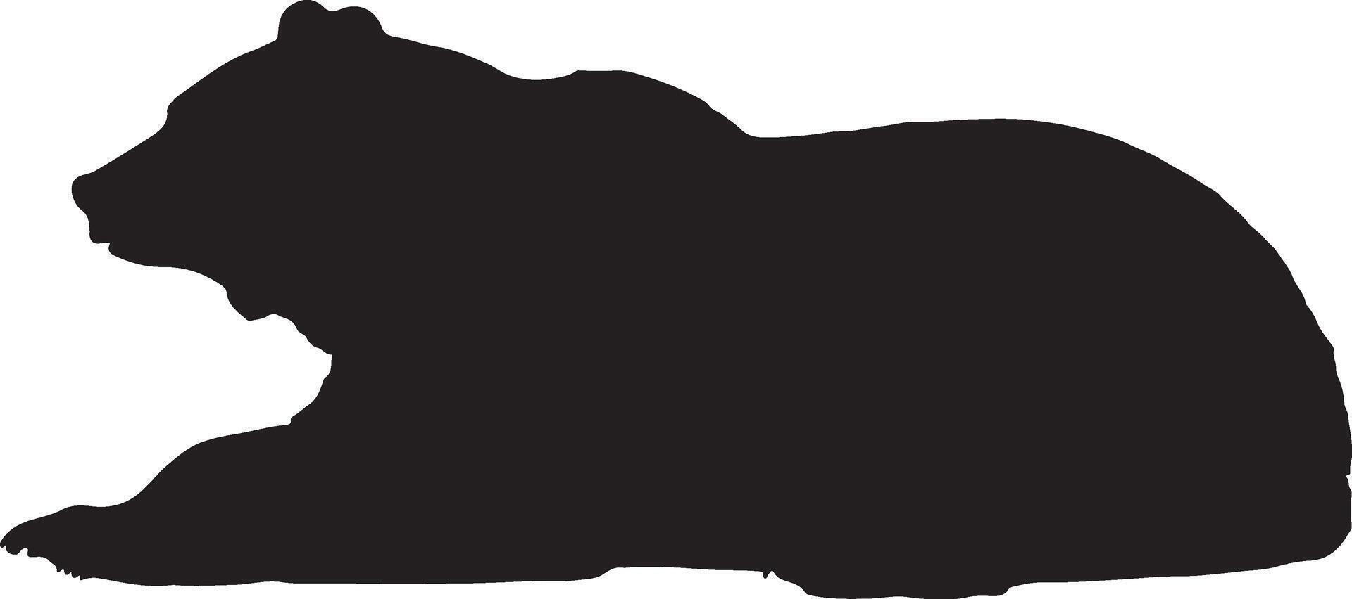 Roaring Bear Silhouette Wild Nature Symbol vector