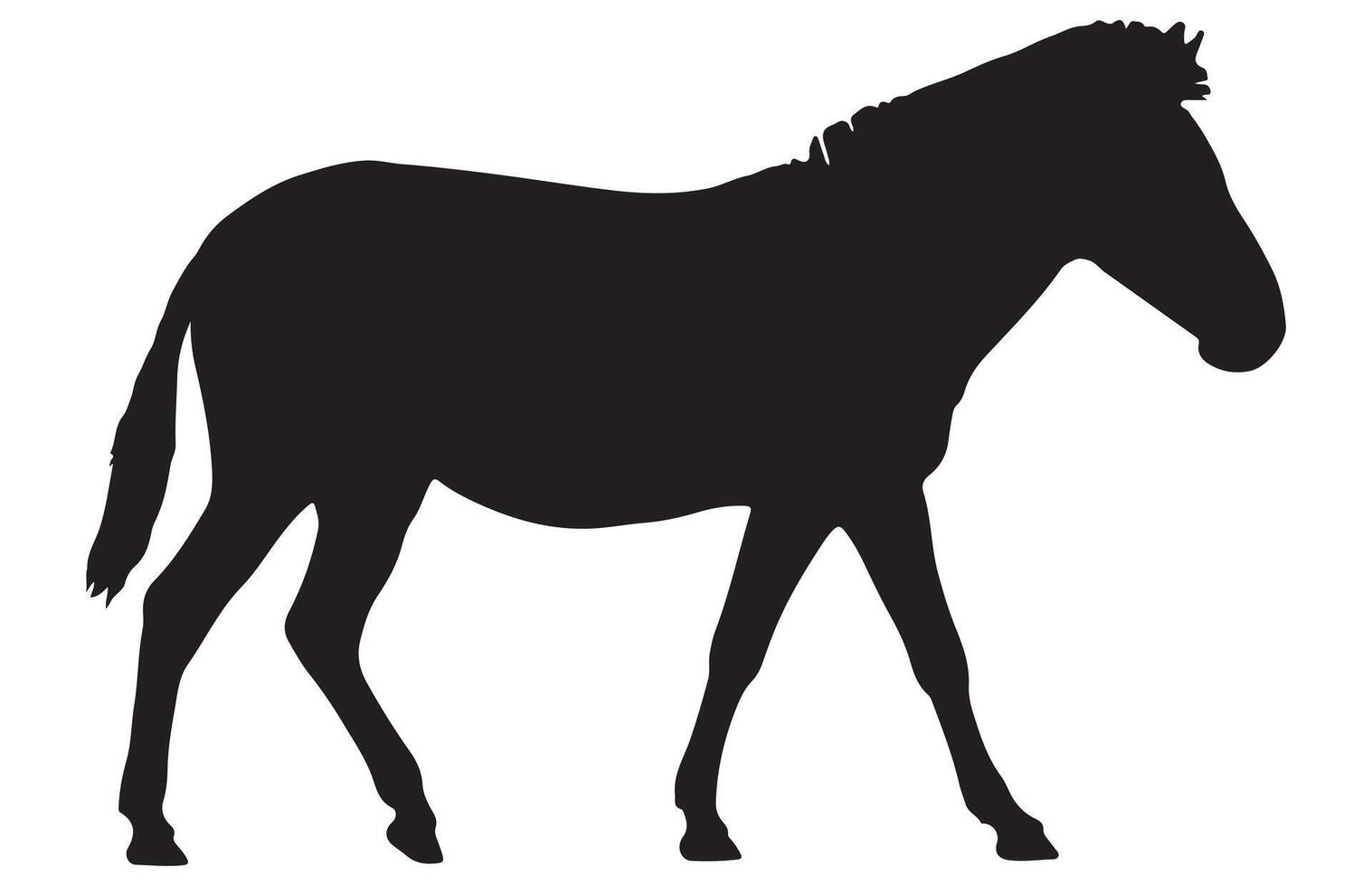 Black Horse Body Silhouette vector