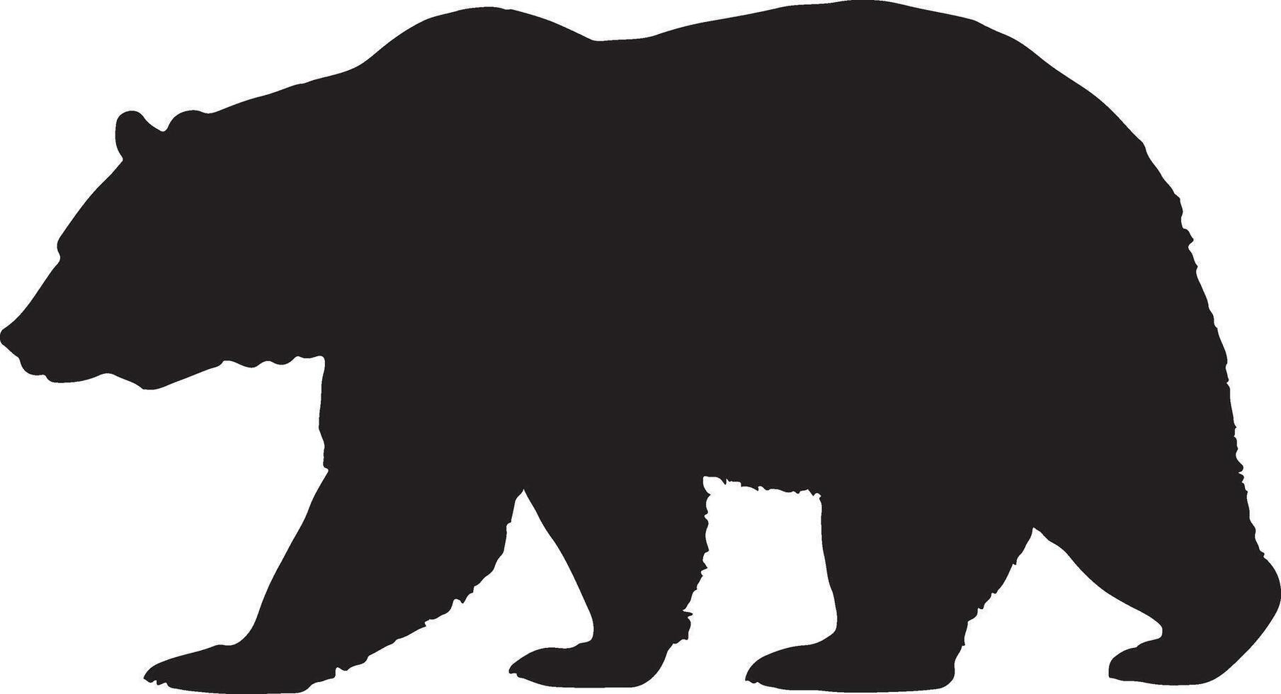 Standing Bear Silhouette Forest Animal vector