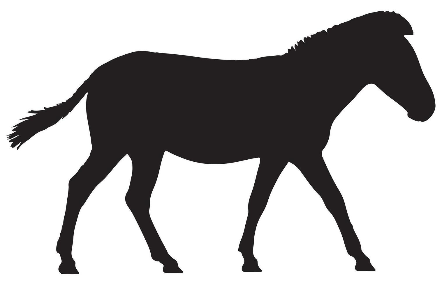 Minimal Horse Silhouette Shape vector