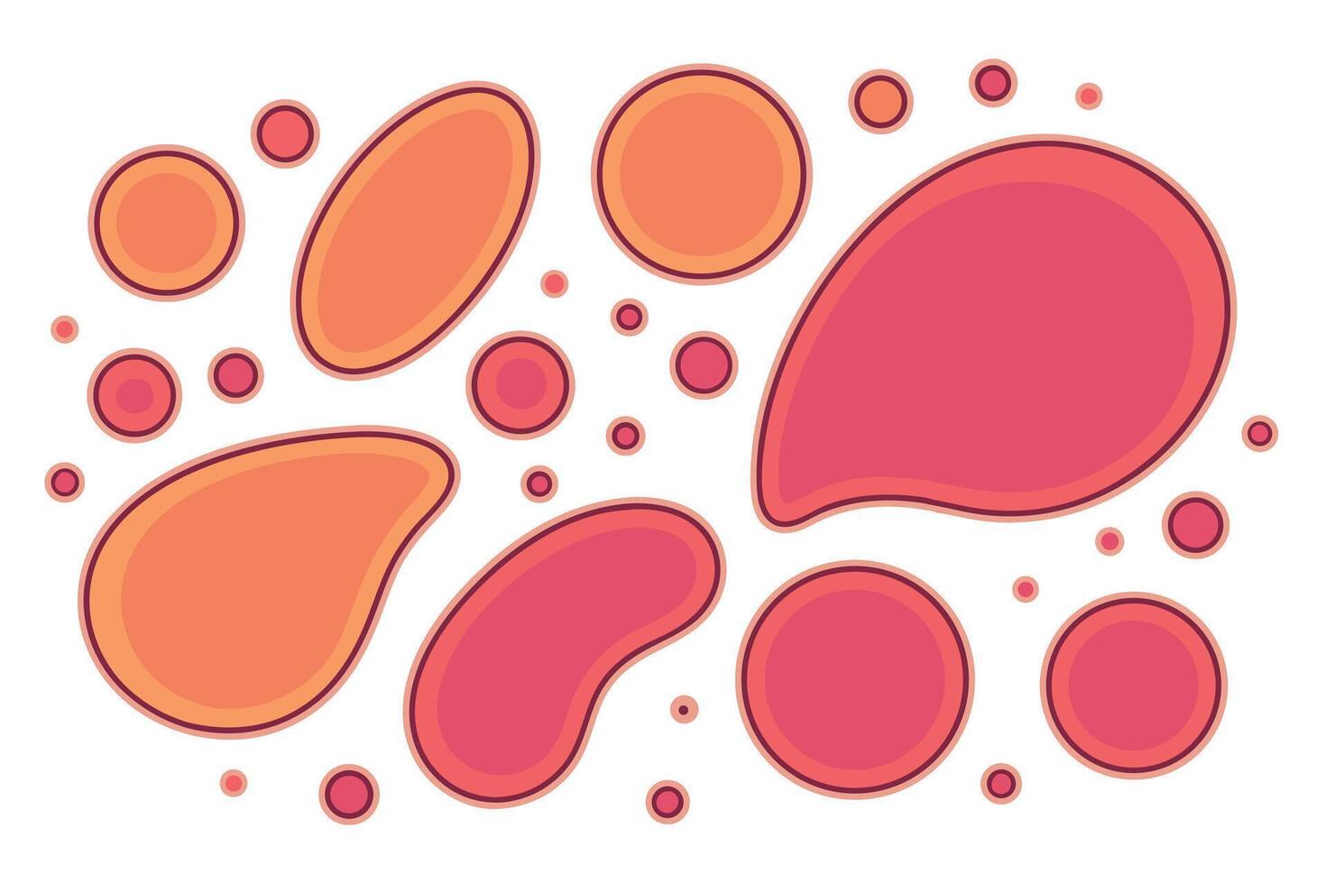 Abstract fluid shapes illustration on white background with modern aesthetic vector
