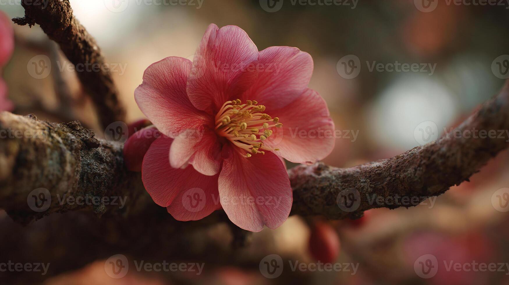 Tree branch flower captured in ultra detailed close up photo