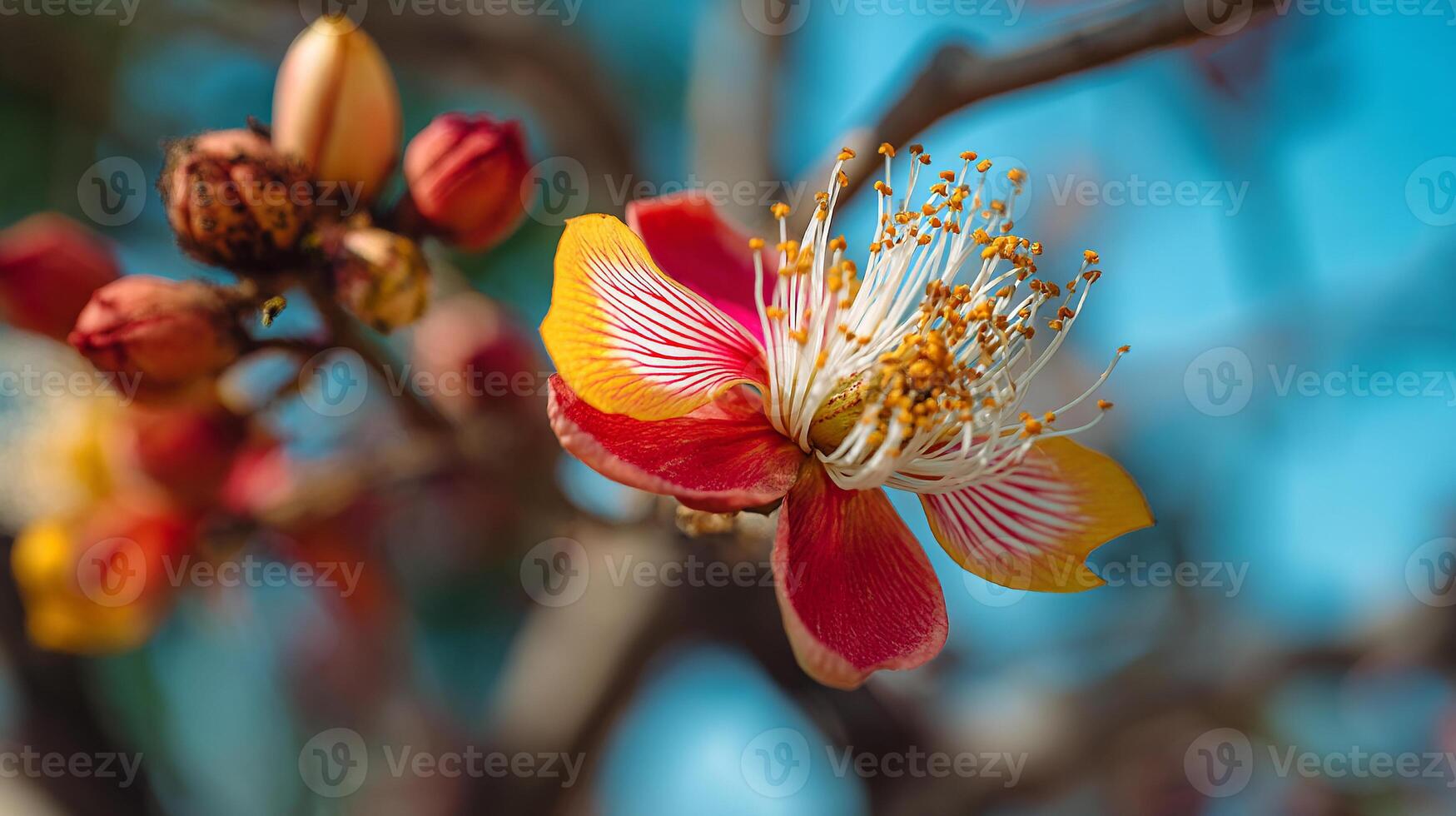 Beautiful macro flower image with lifelike textures and color photo