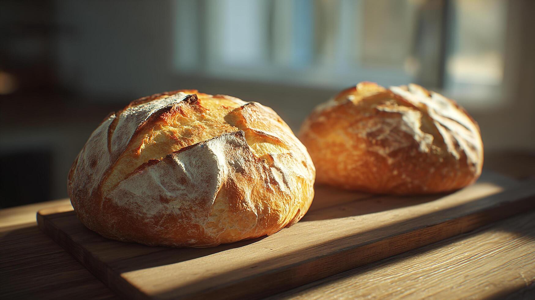Artisan bread image with focus on crust and texture photo