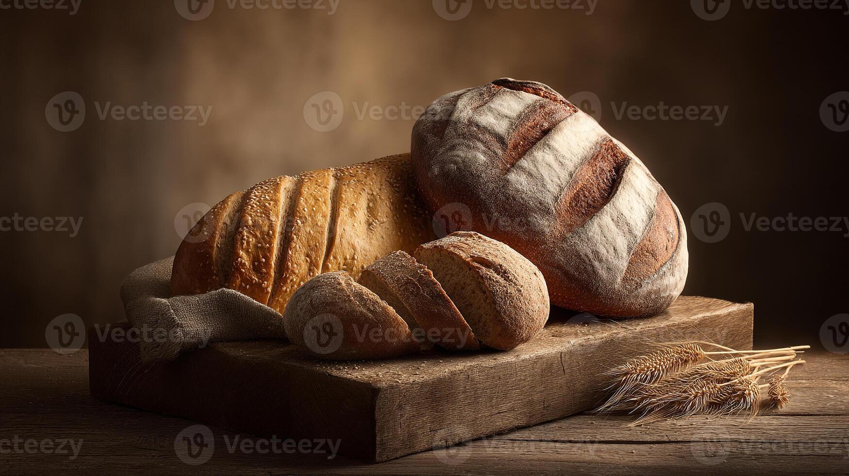 Bread loaf with real textures in sharp clear lighting photo