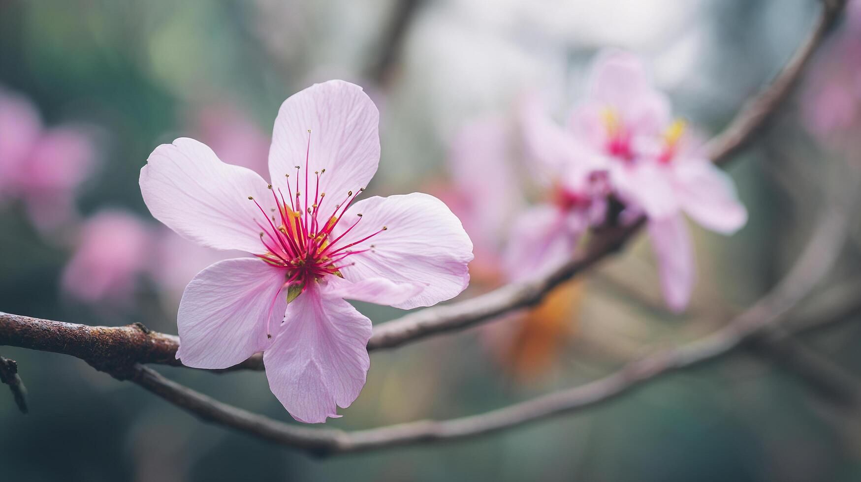 Up close tree flower photo with rich texture and depth