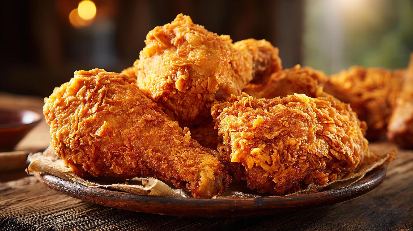 Ultra high detail food photo of chicken drumstick