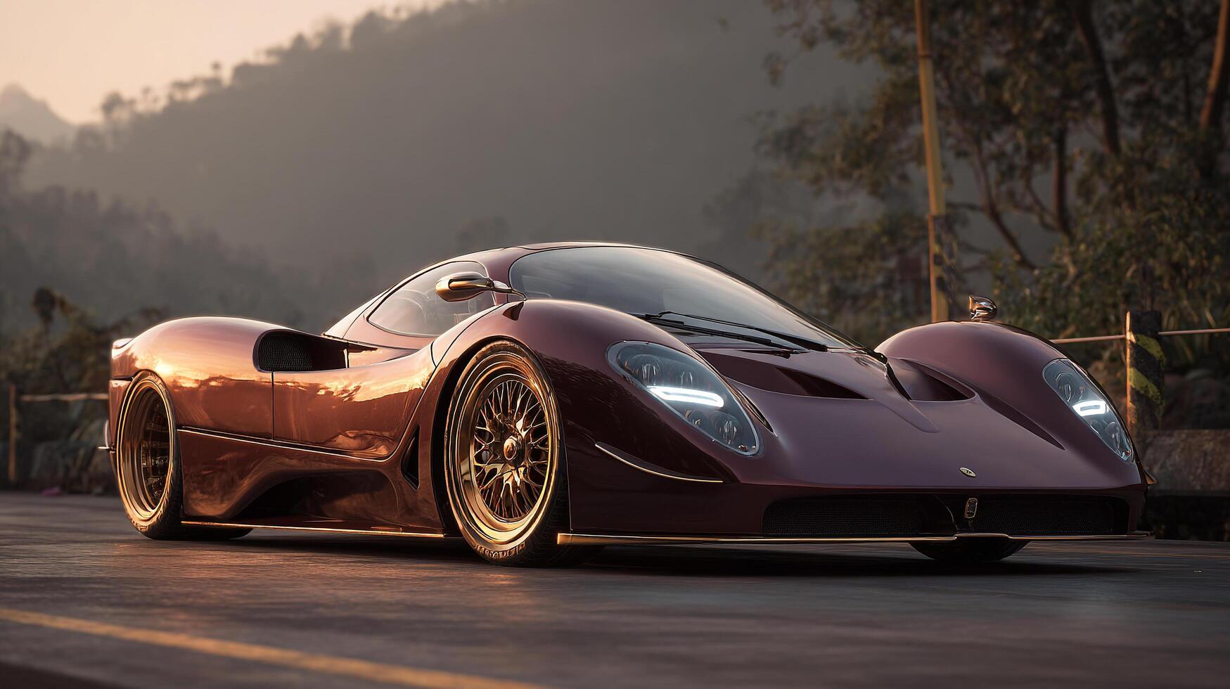 Unique High-End Car Captured in Natural Light photo