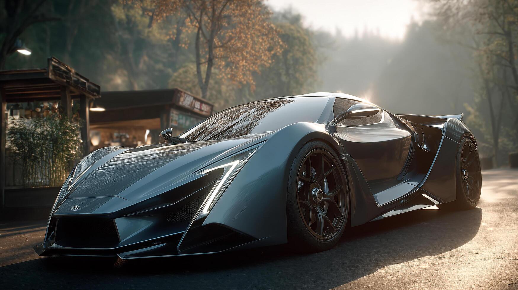 Photorealistic Image of Unique High-End Modern Car photo